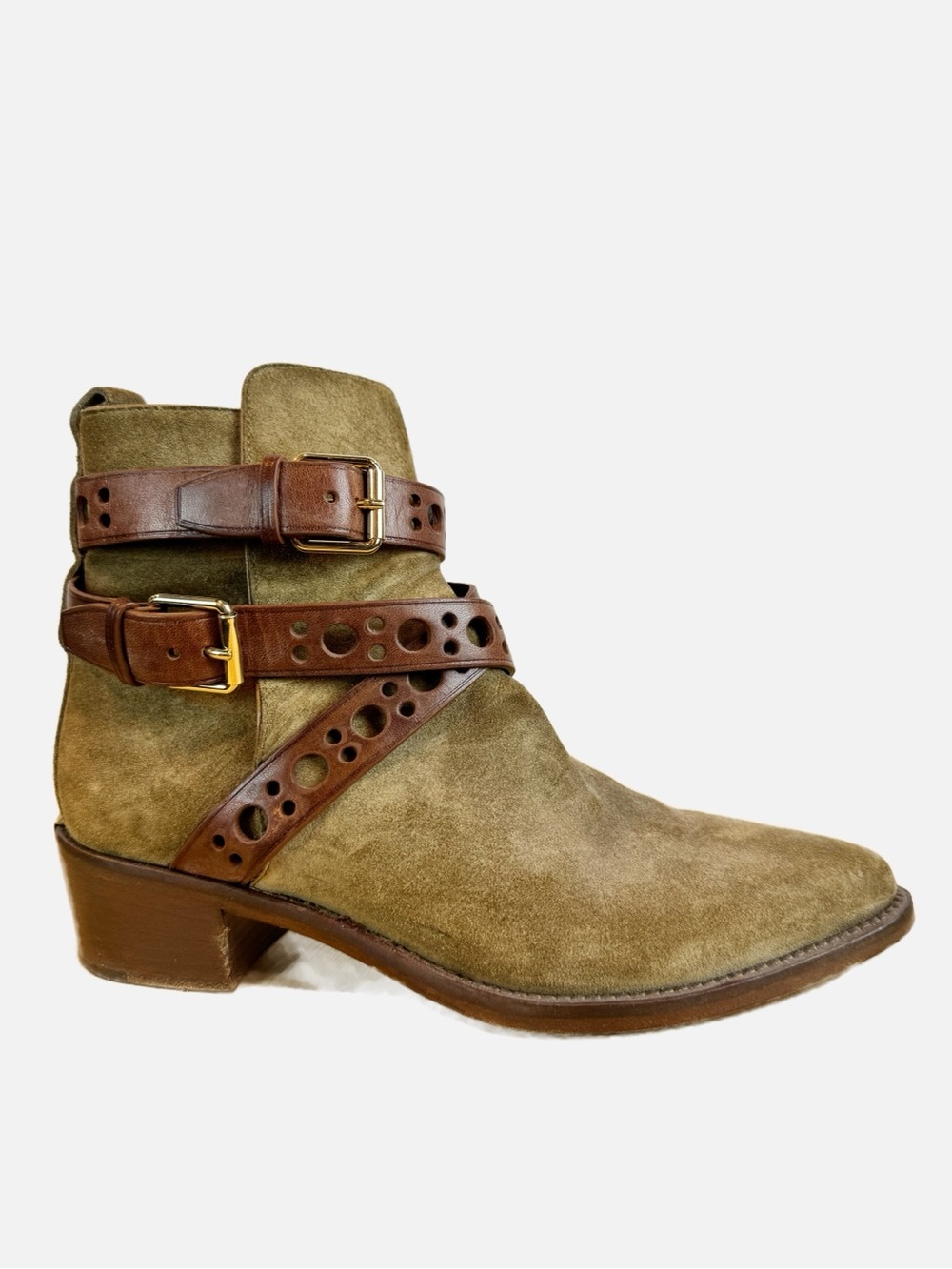 Burberry | Suede and Leather Booties, EU 36